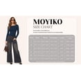 thumbnail image 7 of MOYIKO Boat Neck Long Sleeve Shirt for Woman Slim Fitted T Shirts Basic Ribbed Knit Navy Blue Tees Tight Tops, 7 of 7