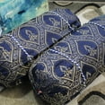 thumbnail image 4 of Natural Geo Navy Blue Gao Takiya Bolster Pillow (Set of 2), 4 of 4