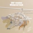 thumbnail image 5 of Fesfesfes Multi-Clip Foldable Clothes Drying Rack,Windproof Non-Slip Design for Underwear, Socks, Accessories, Space-Saving Laundry Organizer White, 5 of 5