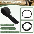 thumbnail image 3 of Uxcell Boot Straps, Boot Elastic Ankle Strap Bands Hook and Loop Black 14", 3 of 7
