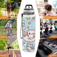 thumbnail image 7 of Cute Cats in Rainbow Sports Water Bottle Portable Travel Mug 32oz BPA Free Leak Proof Straw Transparent Tritan for Gym Yoga Cycling Camping, 7 of 7