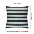 thumbnail image 4 of Acheng Simple Navy Blue White Stripes Outdoor Pillow Covers Set of 2,Decorative Waterproof Throw Pillow Case, Nautical Theme Stripe Soft Cozy Cushion Pillowcases 22x22in, 4 of 7