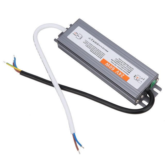 60W Waterproof Power Supply, LED Power Supply Driver, AC110-250V 50/60HZ High Efficiency Wired LED Light Bars For LED Spotlights DC24V