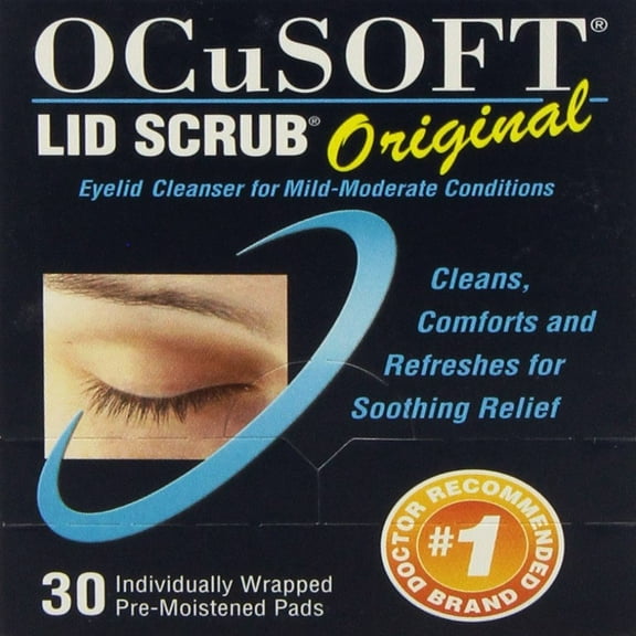 Ocusoft Lid Scrub, Pre-Moistened Pads, Original Formula, 30-Count Pads (Pack of 2)