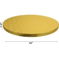 thumbnail image 4 of O’Creme Cake Board, Gold Foil Round Cake Circles with Gorgeous Design, Sturdy & Durable 1/2” Thick Cake Drums, Round Cake Boards with 14” Diameter, Pack of 5 Disposable Cake Drums, 4 of 4