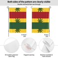 thumbnail image 2 of Jamaican-Flag-Leaf Welcome Large House Flag Vertical Double Sided 28x40 Inches Yard Porch Outdoor Decor, 2 of 6