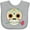 AC-Heather Grey, variant on Inktastic DÃ­a De Los Muertos Skull with Flower Boys or Girls Baby Bib