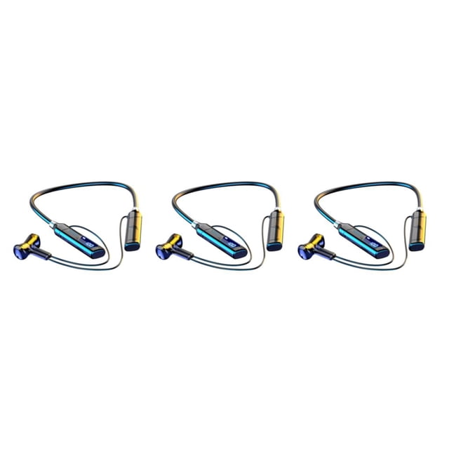 tamizeot Earphone Wireless Bluetooth-compatible 5.3 Stereo Neck Hanging Smart Digital Step Counter Rechargeable Sports Headset Type 3 3Set