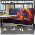 thumbnail image 4 of Uorisanigo 2 Set RV Dinette Cushion Covers Washable Fire Wolf Sofa Chair Cover Camper Couch Cushion Slipcovers RV Accessories for Inside Stretchable Fabric Replacement, 4 of 7