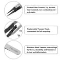 thumbnail image 4 of Uxcell Precision Ceramic Tweezer 5" Stainless Steel ESD Tweezers Anti-Static Pointed Head, 4 of 6