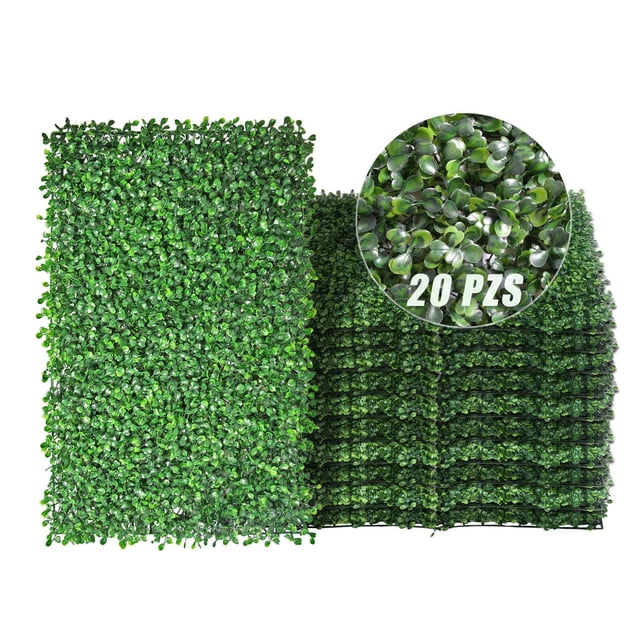 Muro Verde Follaje Artificial Desmontable Jardimanía, 20 Pzs verde