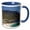 Blue/White, variant on 3drose, Camps Bay Beach and Twelve Apostles, Cape Town, South Africa., 11oz Two-tone Red Mug