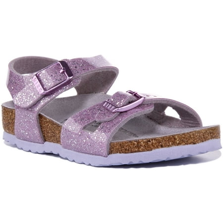 

Birkenstock Rio Kid s Strappy Birko Flor Sandal In Lavender Size 2/2.5