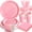 Pink, variant on Green Paper Plates Party Supplies,168pcs Green Plates and Napkins Party Supplies Disposable Dinnerware Sets for St. Patrick's Mardi Gras Birthday Decorations Serve 24