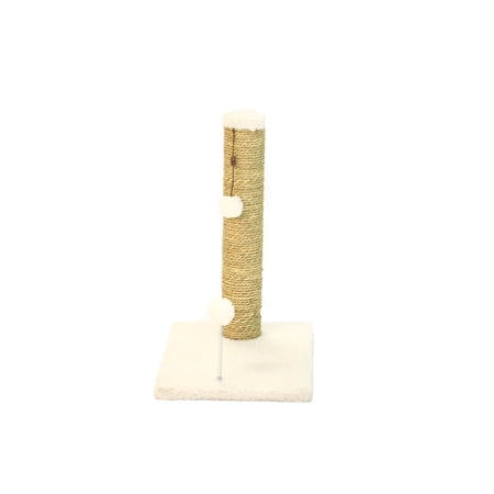 Cat Craft 15  Sea Grass Scratching Post (Beige Fleece 12x16 Base)