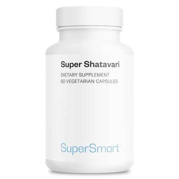 SuperSmart Super Shatavari (High Potency) - with Patented Aspurus Shatavari Root Extract Supplement for Women | Vegan & Gluten Free - 60 Vegetarian Capsules