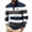 Blue, variant on Zylanna Men's Long Sleeve Polo Shirts, Turndown Collar Spring Fall Striped Slim Fit Casual Pullover Tops for Man Black