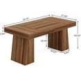thumbnail image 2 of Table à Manger Rectangulaire de 5 Pouces pour 4-6, Table de Cuisine en Bois, Table à Manger Style Ferme, 2 of 5