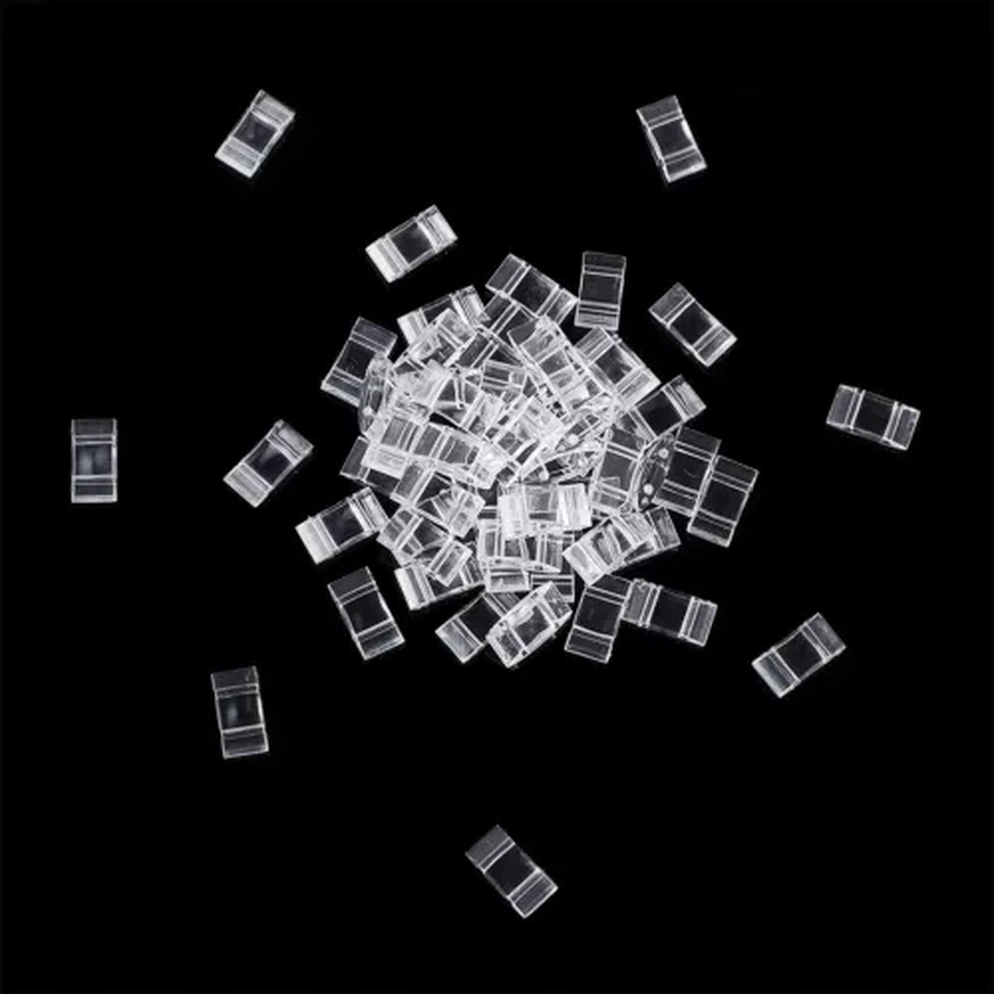 U8MO 780pcs/500g Acrylic Carrier Beasd Rectangle 2-Hole Peyote Jewelry Bases 17x9mm-Clear