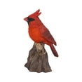 thumbnail image 2 of MOTION ACTIVATED SINGING CARDINAL STANDING ON STUMP Garden Statue Bird Figure Home Decor Indoor/Outdoor, 2 of 5