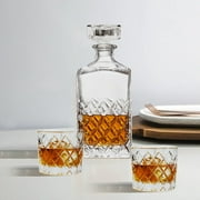 Better Homes and Gardens Sylvan Clear Glass Decanter and DOF 3 Pack Set