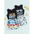 thumbnail image 3 of Hirigin Toddler Baby Boys Shorts Set Seaside Printed Tank Tops and Shorts 2Pcs Little Boy Outfits Summer Clothes Suit, 3 of 8