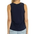 thumbnail image 2 of Women's Navy West Virginia Mountaineers Sloan Slub V-Neck Tank Top, 2 of 2