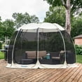 thumbnail image 5 of Screen House Tent Instant Outdoor Canopy Pop Up Gazebo 15x15 Gray, 5 of 12