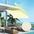 thumbnail image 5 of 79" × 59" Manual Retractable Awnings Adjustable Height (79-118in) - No drilling required, Beige, 5 of 7