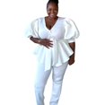 thumbnail image 2 of Elegant Women's Plus Size Puff Sleeve Legging Set, 2 of 6