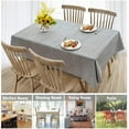 thumbnail image 2 of STATINT Vinyl Tablecloth Rectangle, Wipeable Waterproof Tablecloth for Indoor and Outdoor Use, Gray, 55 in. x 78 in., 2 of 7