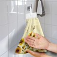 thumbnail image 2 of ZIATUBLE Sunflower Hanging Hand Dry Towels Butterfly Towels for Kitchen Cleaning Breathable Hand Towels for Bathroom Set 2 Piece Decorative Dish Towel Hand Towels Reusable Kitchen Towels, 2 of 7
