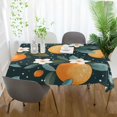 thumbnail image 3 of Yayeee Tablecloths 60" x 60" Rectangle Wrinkle Resistant Party Table Cover, Green Oranges, 3 of 8