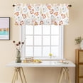 thumbnail image 2 of Fall Autumn White Pumpkin Kitchen Curtains Valance for Windows Thanksgiving Decor Orange Leaves Harvest Curtain Farmhouse Rod Pocket Window Treatment for Bathroom living Room Decorations 54x18inch, 2 of 6