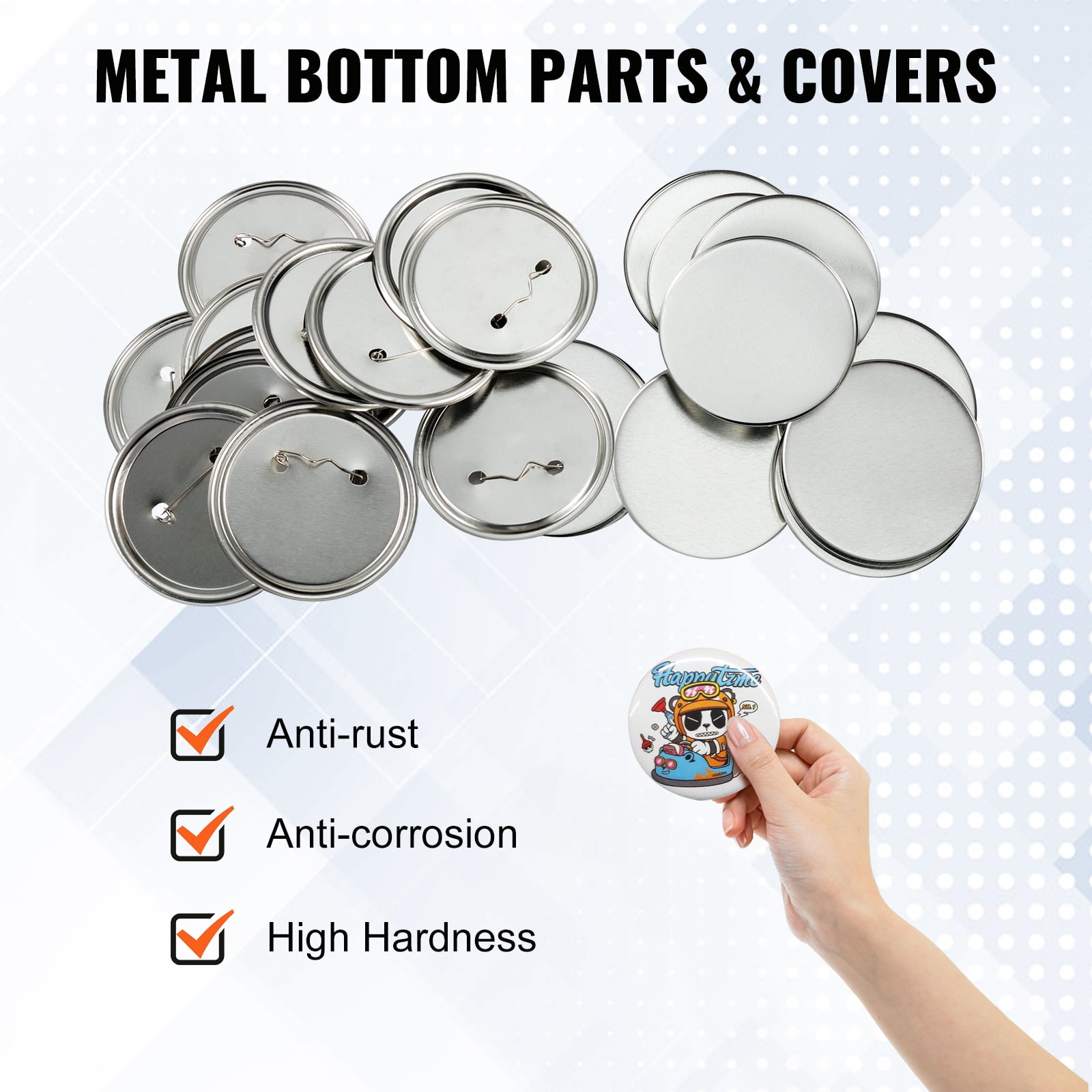 BENTISM Button Maker Machine Badge Pin Machine 3" 75 MM 100 Free Parts Press Kit