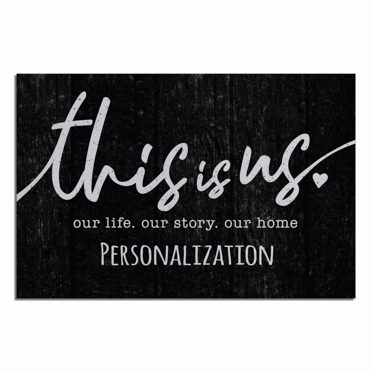 Personalized Planet 27x18 This Is Us Personalized Doormat on Durable Indoor Outdoor Low Profile Mat with Non Slip Rubber Backing