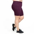 thumbnail image 6 of Rainbeau Curves Basic Compression Bike Short, Women's Plus Plum 22/24, 6 of 6