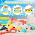 thumbnail image 3 of Juego de palas con forma de cubo de arena HUITEM de Beach Sand Toys con bolsa, 19 piezas, 3 of 7