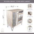thumbnail image 5 of Contemporary Home Living 30" Brown and Gray Bright Toned Panel Accents Side Cabinet, 5 of 5