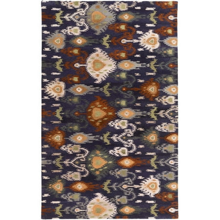 Surya Surroundings Charcoal/Light Gray Ikat and Suzani Area Rug