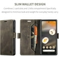 thumbnail image 3 of Wallet Case for Google Pixel 6A 2022,Magnetic Protect PU Leather Flip Case with Card Holders RFID Blocking Kickstand Shockproof Protection Case for Google Pixel 6A 2022 (Coffee), 3 of 17