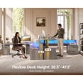 thumbnail image 4 of 76.8" x 72.8" Farmhouse L Shaped Electric Standing Desk with 3 Drawers and Storage Cabinet, 4 of 8