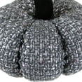 thumbnail image 7 of Northlight Woven Pumpkin Fall Harvest Decoration - 7.5" - Gray and Black, 7 of 7