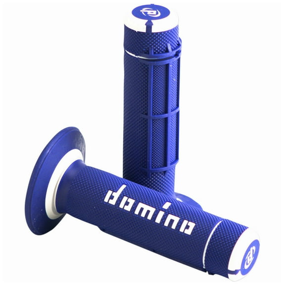 Domino Dually Blue/White Handlebar Grips (A02041C4648A7-1)