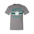 thumbnail image 2 of Wild Bobby City of Seattle Baseball Fantasy Fan Sports Men's T-Shirt, Heather Grey, 3X-Large, 2 of 6