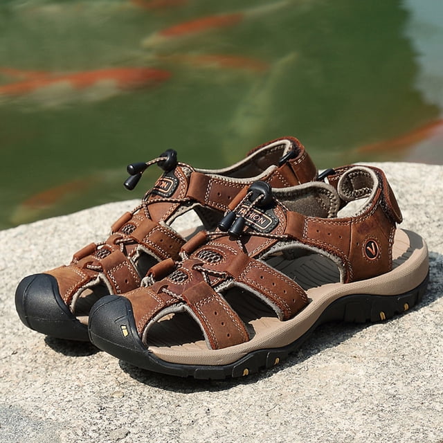Zapatos Sandalias de verano de playa de hombre transpirables Suministros al aire libre para senderismo (marrón oscuro 39) DQrwqpou Tenis De Mujer Tenis De Hombre