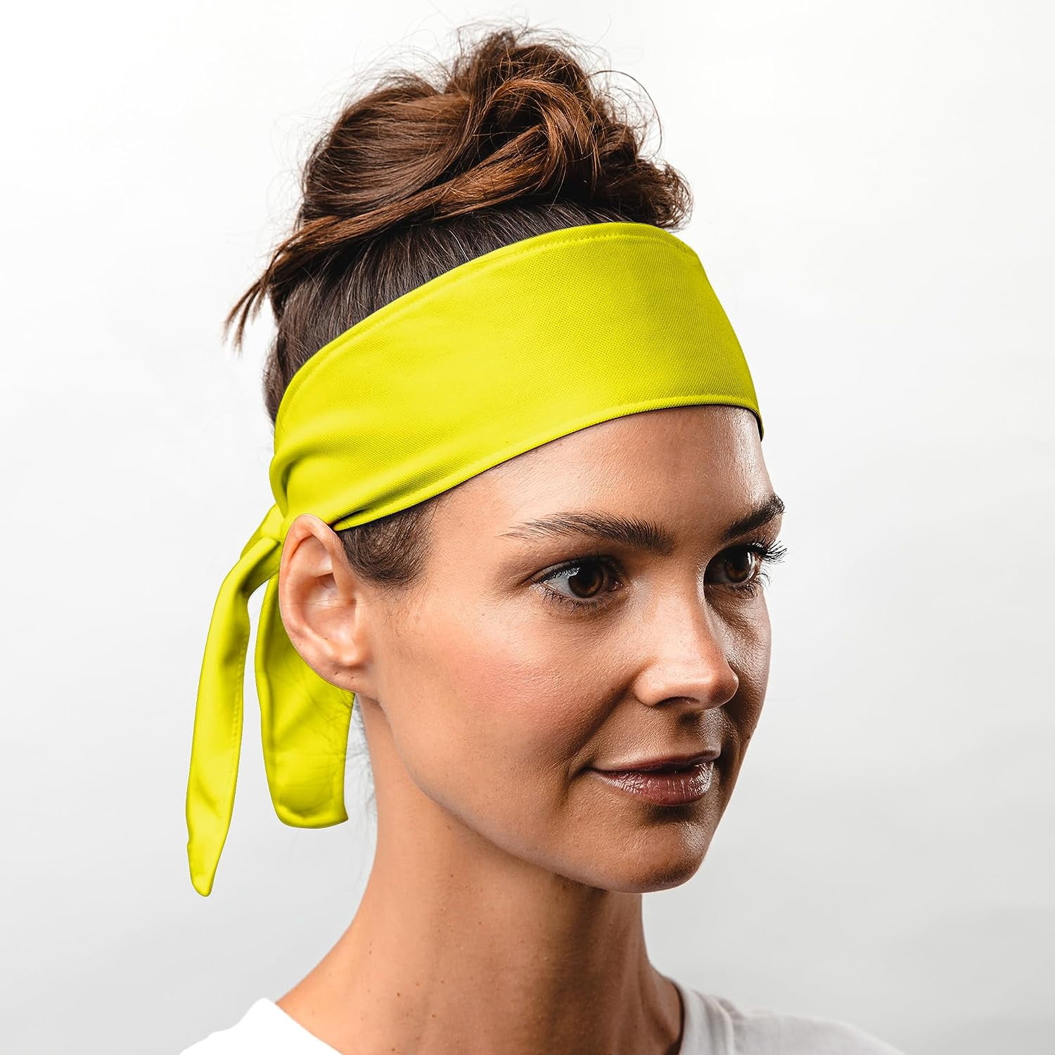 Suddora Set Parasudore Giallo - Fasca E 2 Bracciali In Spugna Di Cotone Per Lo Sport - 2