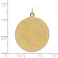 thumbnail image 2 of Finest GoldXM266-18 14K Yellow Gold Patterned 0.018 Gauge Circular Engravable Disc with Satin Back Pendant, 2 of 2