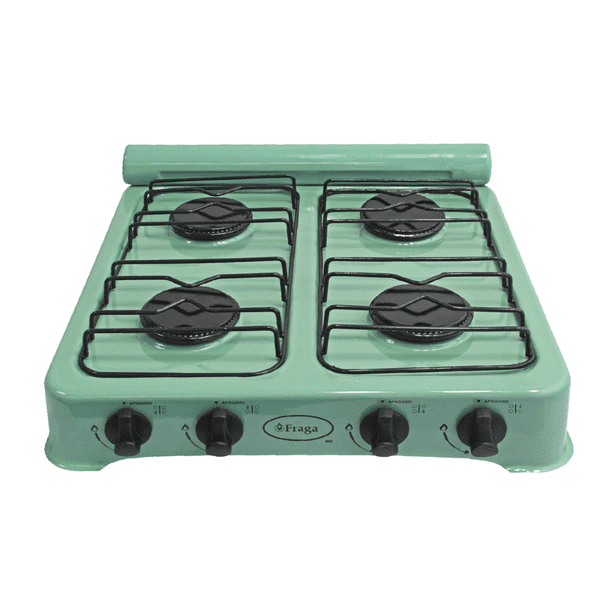 Parrilla de Mesa, FRAGA P706, 4 Quemadores, Porcelanizada, Encendido Manual, Gas L.P., Hecho en México.