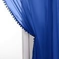 thumbnail image 4 of Pom-Pom Tassel Window Drapes, (Set of 2) Multipurpose Sheer Curtains, 60 X 84, Neon Blue, 4 of 5